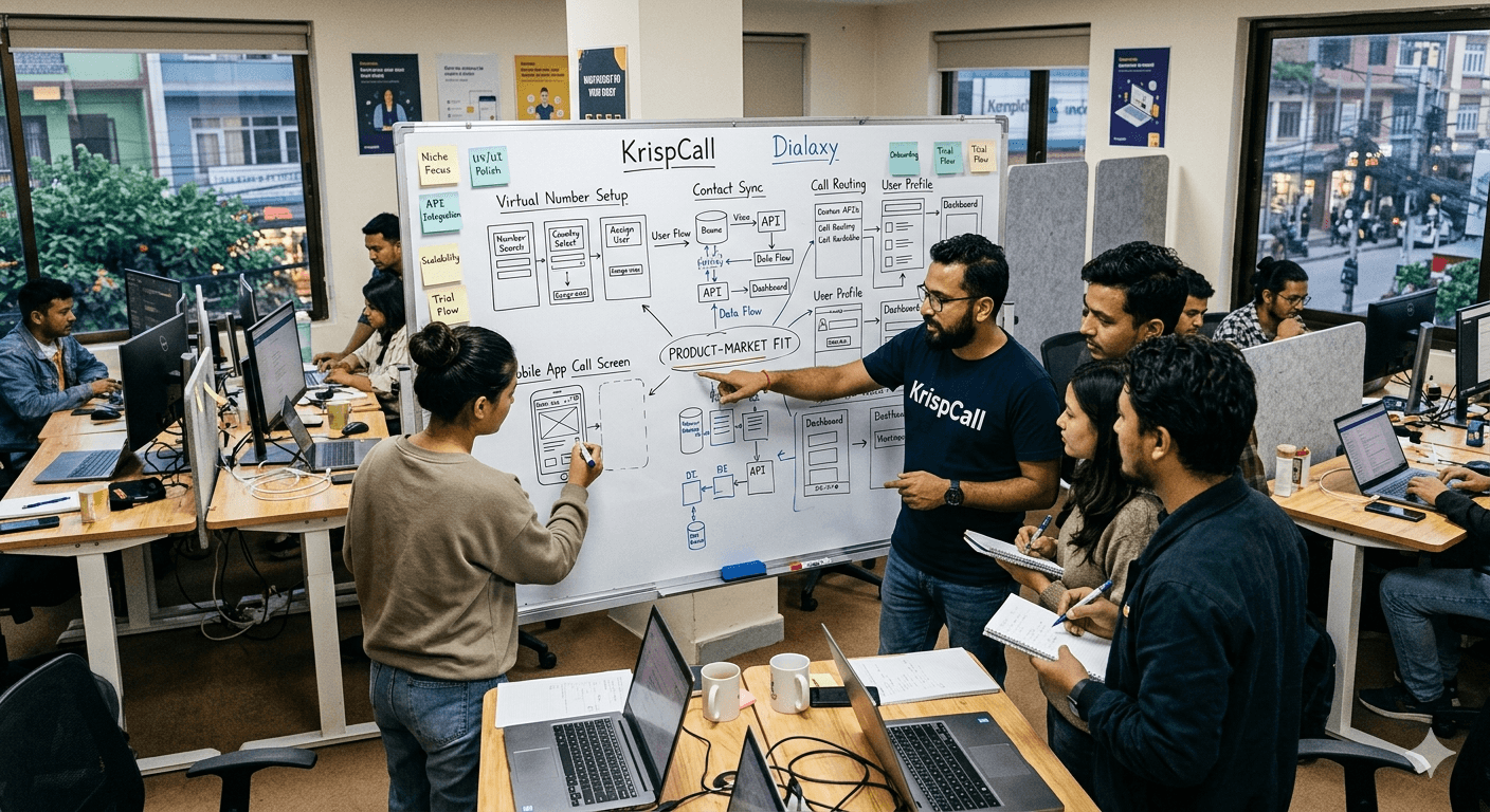 Team brainstorming product ideas on a whiteboard